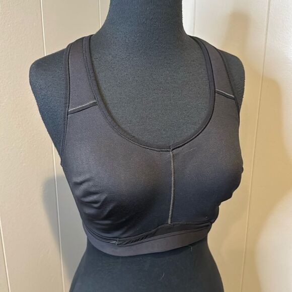 ATHLETA Hullabaloo Sports Bra Black High Support 36D Lightly Padded. - Picture 2 of 6